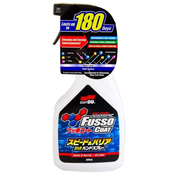 Soft99 Fusso Coat Speed & Barierr-all Color Detailer Rapid 500ML S99 10291